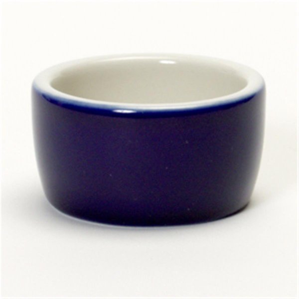 Tuxton China 2.5 in. Smooth Pipkin Ramekin - Cobalt-Eggshell - 4 Dozen B2X-0203